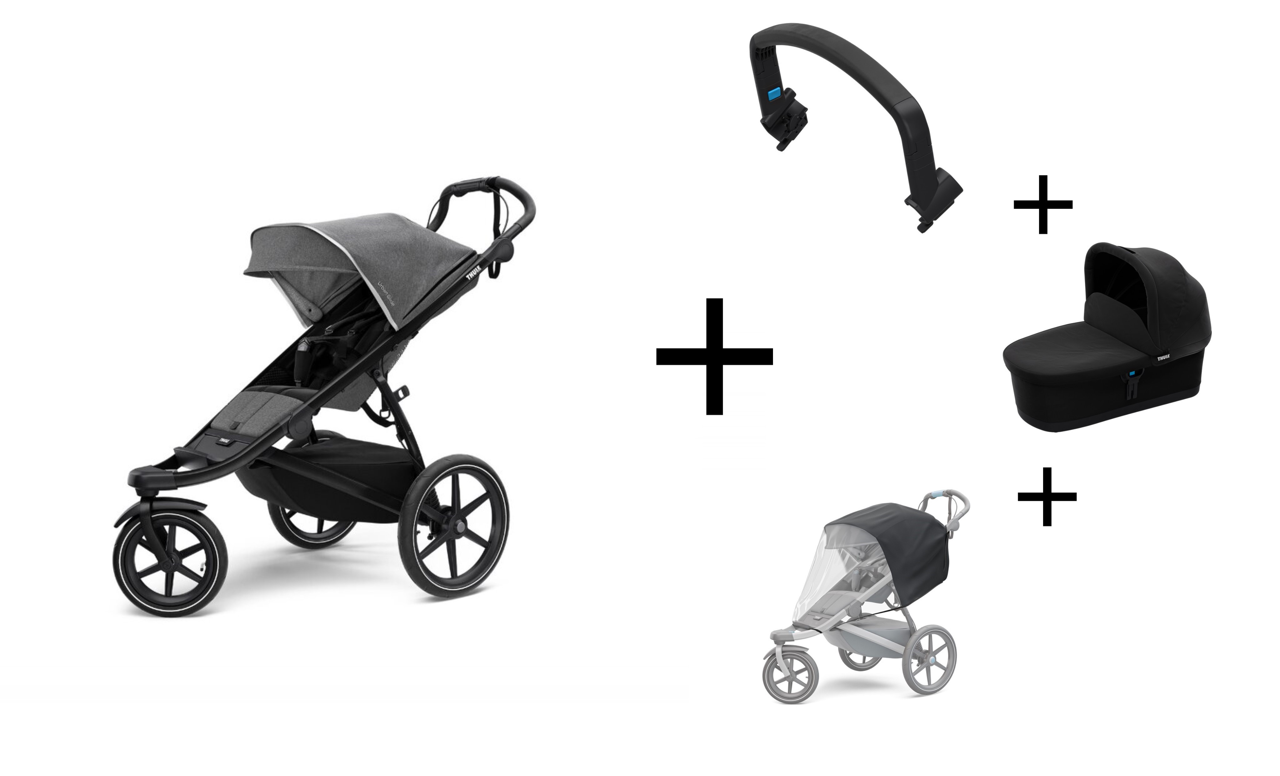 THULE Urban Glide 2 SET+  (Grey Melange on Black)