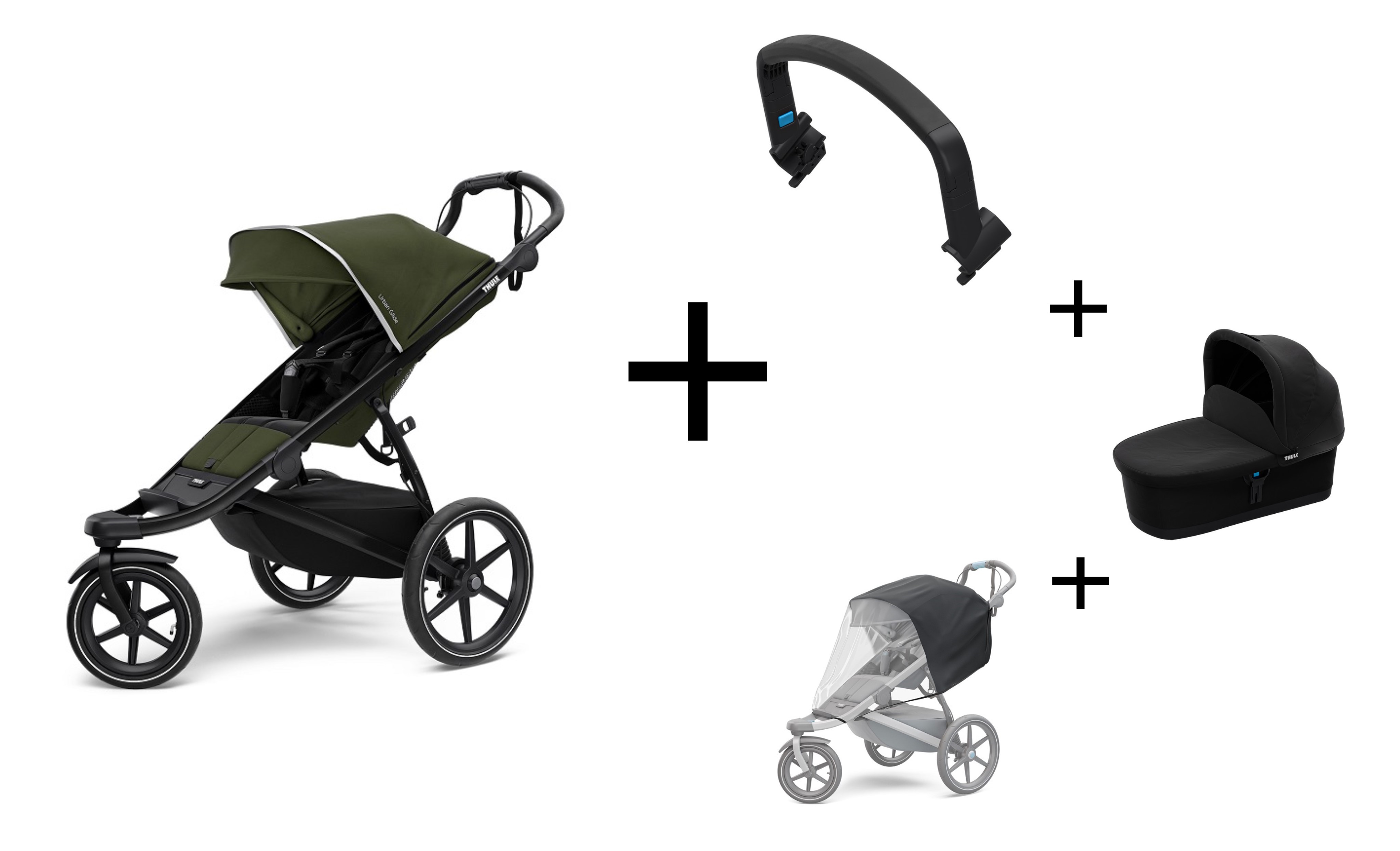 THULE Urban Glide 2 SET+  (Cypress Green on Black)